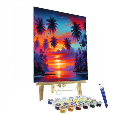 Tropical Dusk Serenade Painting By Numbers Kit