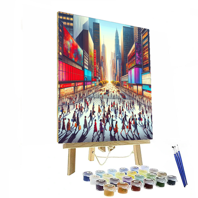 Energetic City Street Scene Paint By Color