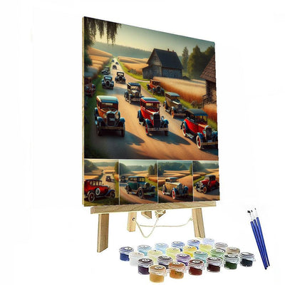 Vintage Car Voyage DIY Paint By Numbers