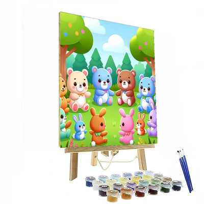 Cuddly Bears And Friends Paint By Color