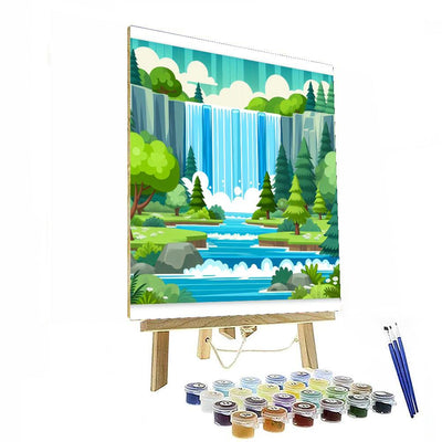 Whimsical Waterfall Wonders Paint By Color