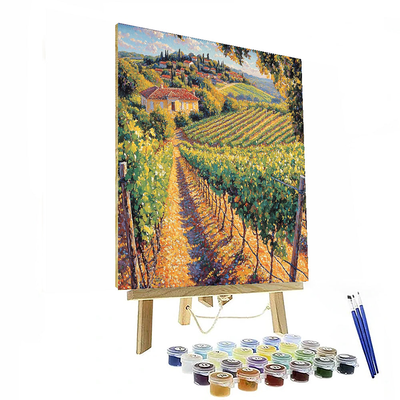 Camille Pissarro Inspired Impressionist Vineyard  Paint By Numbers Kits