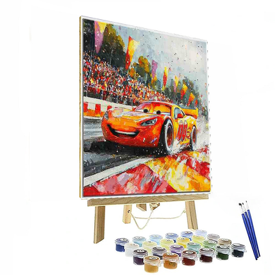 Lightning Mcqueen's Race Track Challenge - Disney Inspired Numbered Painting Kits