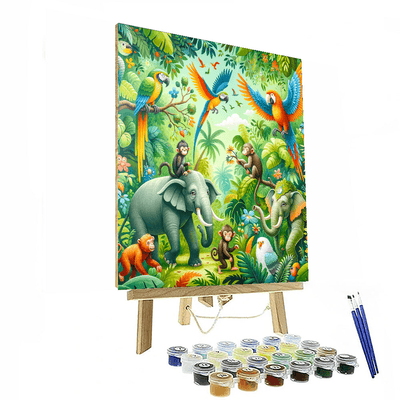 Playful Jungle Escape Painting By Numbers Kit