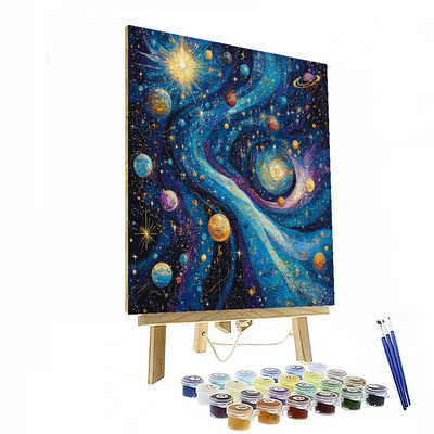 Dali Inspired Celestial Exploration  Paint By Number