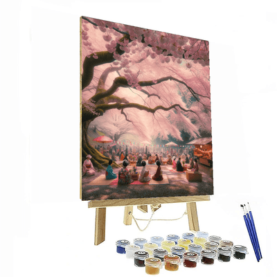 Cherry Blossom Festival - Japan Paint By Numbers Art