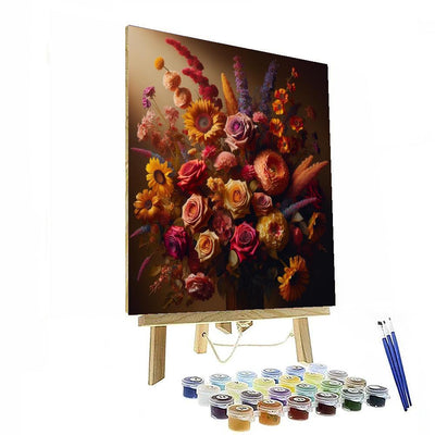 Exotic Floral Bouquet Paint By Numbers Art