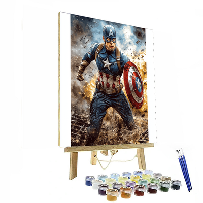 Chris Evans: A Beacon Of Freedom As Captain America Painting Number Kit