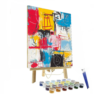 Jean-Michel Basquiat Inspired Colorful Connections  Painting By Numbers Kit