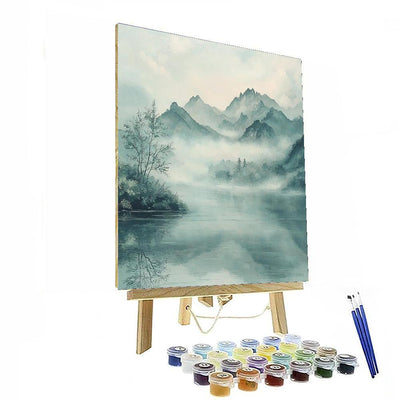 Zhao Mengfu Inspired Whispers Of Misty Mountains  Paint By Number