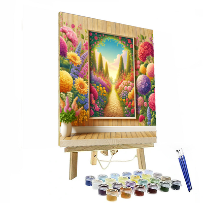 Blooming Garden Path Painting By Numbers Kit