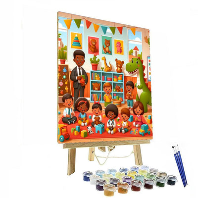 Dino Daycare Painting By Numbers Kit