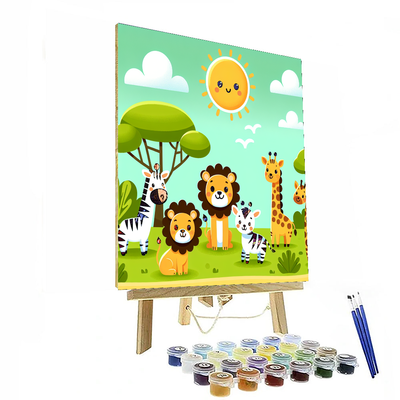 Wild Animal Safari Painting Number Kit