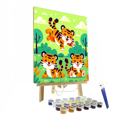 Terrific Tiger Tumble Number Painting