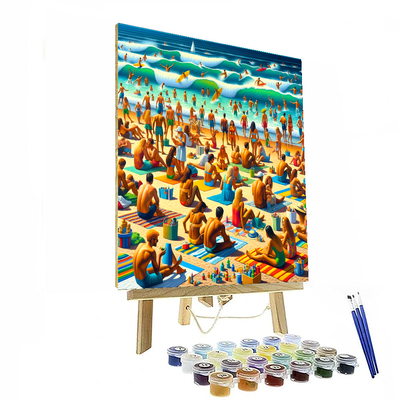 Vibrant Beach Day Numbered Painting Kits