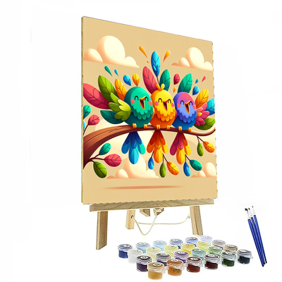 Chirpy Springtime Birds Paint By Numbers Kits