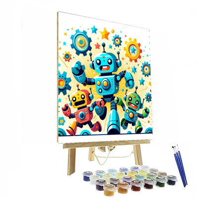 Epic Robot Battle Paint By Numbers Kits