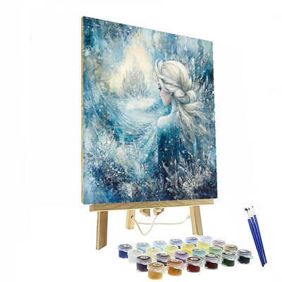 Elsa's Magical Ice Kingdom - Disney Inspired Painting By Numbers Kit