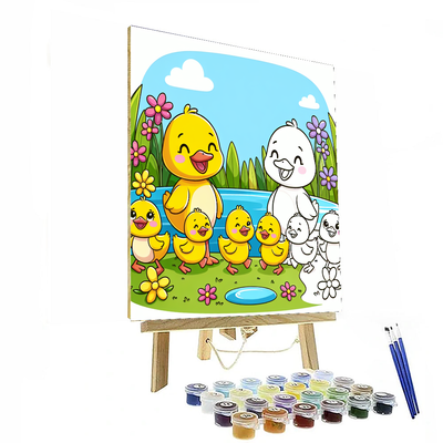 Playful Ducklings Paint By Numbers Kits