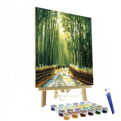 Arashiyama Bamboo Grove DIY Paint By Numbers