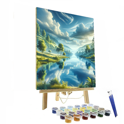 Serene Waterscape Painting Number Kit