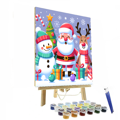 Charming Holiday Characters Painting By Numbers Kit