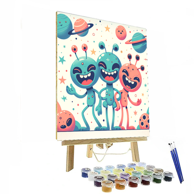 Silly Alien Party Number Painting