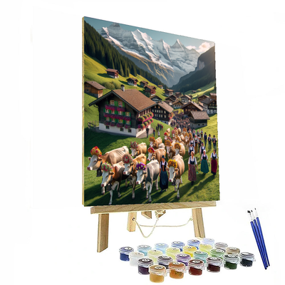 Alpabzug - Switzerland Painting By Numbers Kit