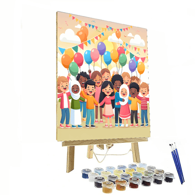 Festive Balloon Celebration Painting By Numbers Kit