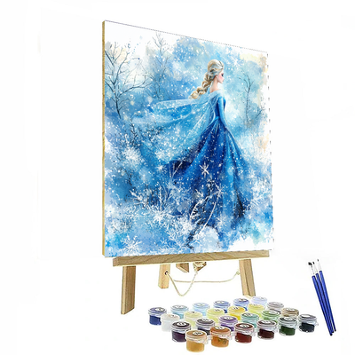 Frozen's Elsa Winter Wonderland - Disney Inspired Paint By Numbers Art