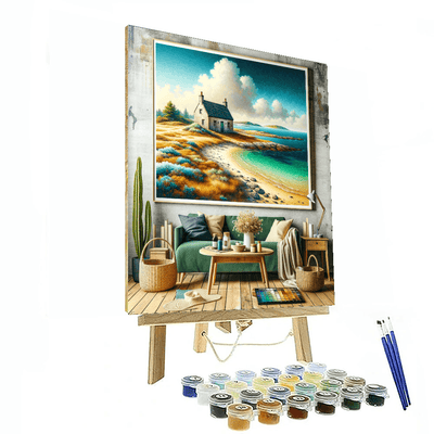 Rustic Coastal Cottage Painting By Numbers Kit