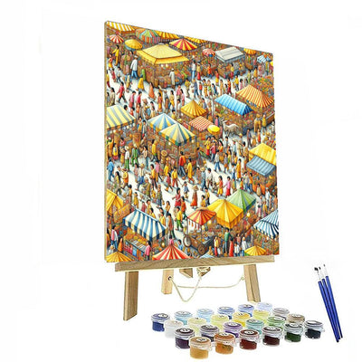 Whimsical Village Fair Painting By Numbers Kit