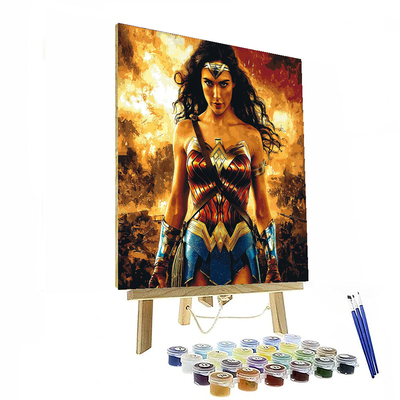 Gal Gadot: The Resilient Amazon Of Wonder Woman Painting Number Kit