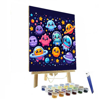 Cosmic Critters In Space Paint By Color