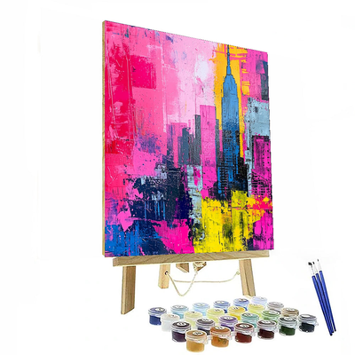 Jean-Michel Basquiat Inspired Neo-Expressionist Metropolis  Paint By Numbers Kits