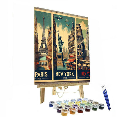 Vintage Travel Poster Series Paint By Number