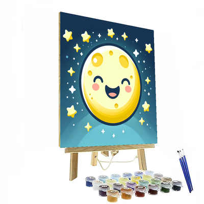 Joyful Moon And Stars Paint By Numbers