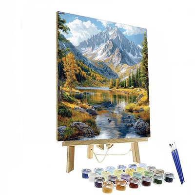 Ansel Adams Inspired Mountain Tranquility  DIY Paint By Numbers