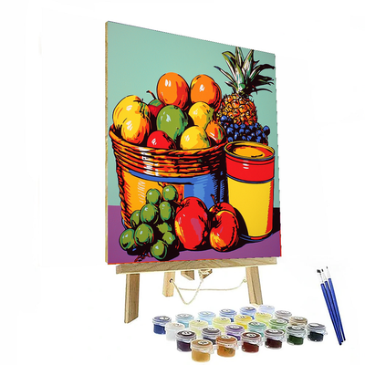 Andy Warhol Inspired Warhol's Iconic Fruit Basket  Paint By Numbers Art