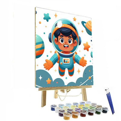 Curious Space Explorer Number Painting