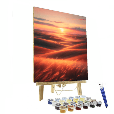 Peaceful Prairie Sunset Painting By Numbers Kit