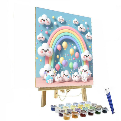 Whimsical Cloud Party Paint By Numbers