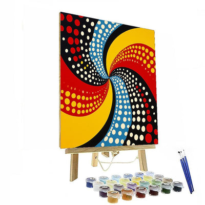 Yayoi Kusama Inspired Hypnotic Dimensions  Number Painting