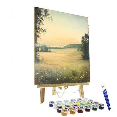 John Constable Inspired Peaceful Meadow At Dawn  Paint By Numbers Kits