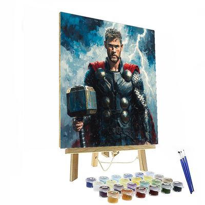 Chris Hemsworth: The Thunderous Might Of Thor Paint By Numbers