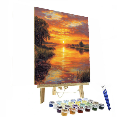 J.M.W. Turner Inspired Enchanted Reflections  Paint By Numbers Art