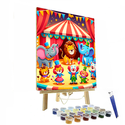 Cheerful Circus Friends Number Painting