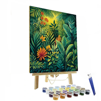 Henri Rousseau Inspired Whimsical Nature  DIY Paint By Numbers