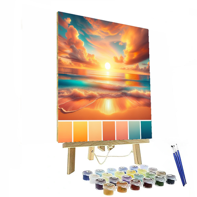 Blissful Beach Sunset Painting Number Kit