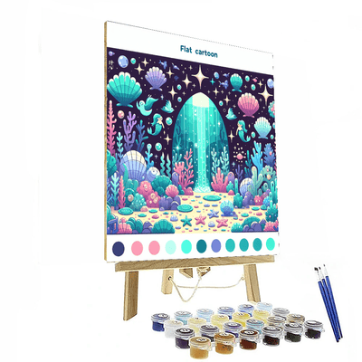 Magical Mermaid's Grotto Painting Number Kit